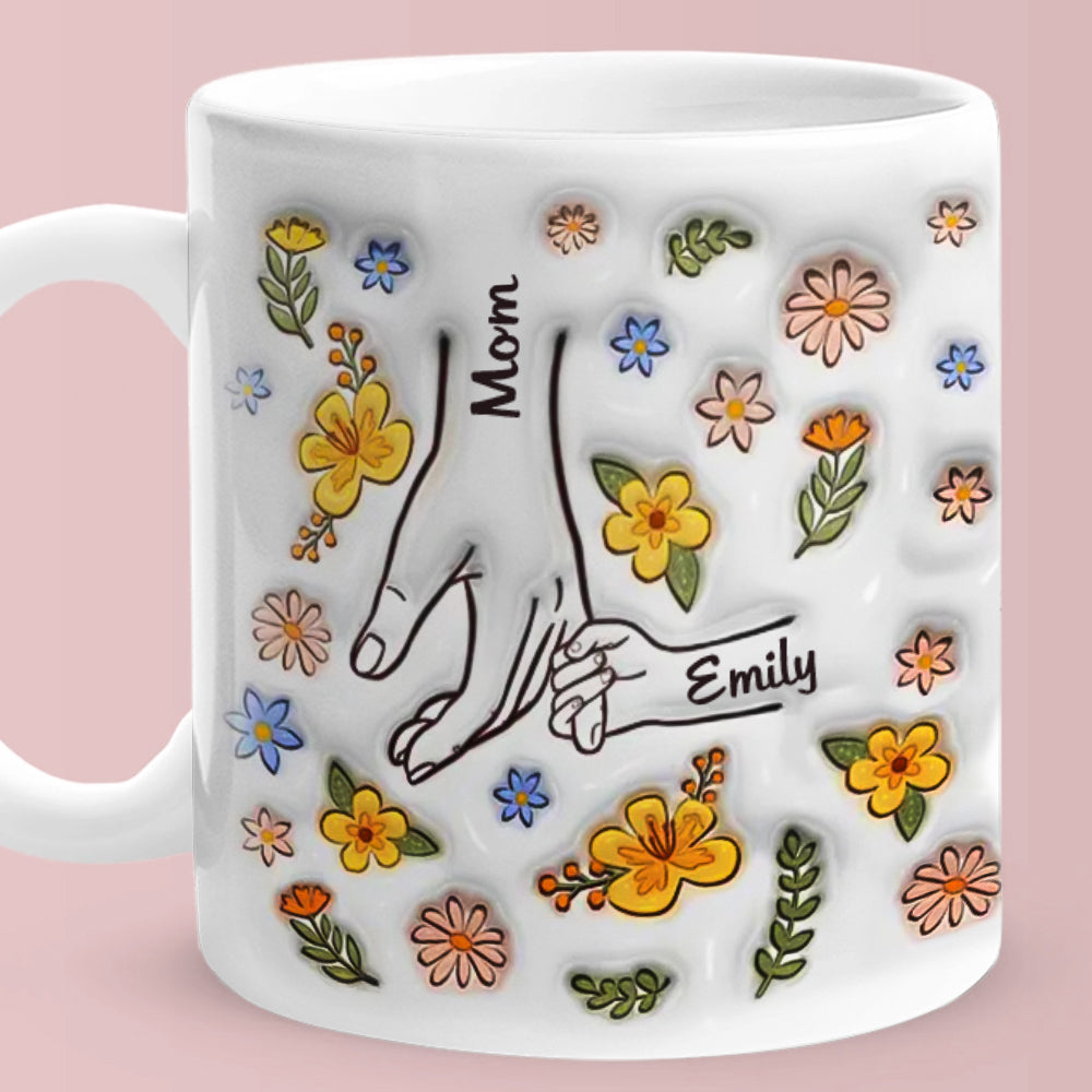 Mom Hand-in-Hand Personalized Mugs