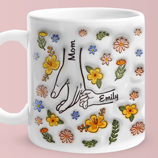 Mom Hand-in-Hand Personalized Mugs