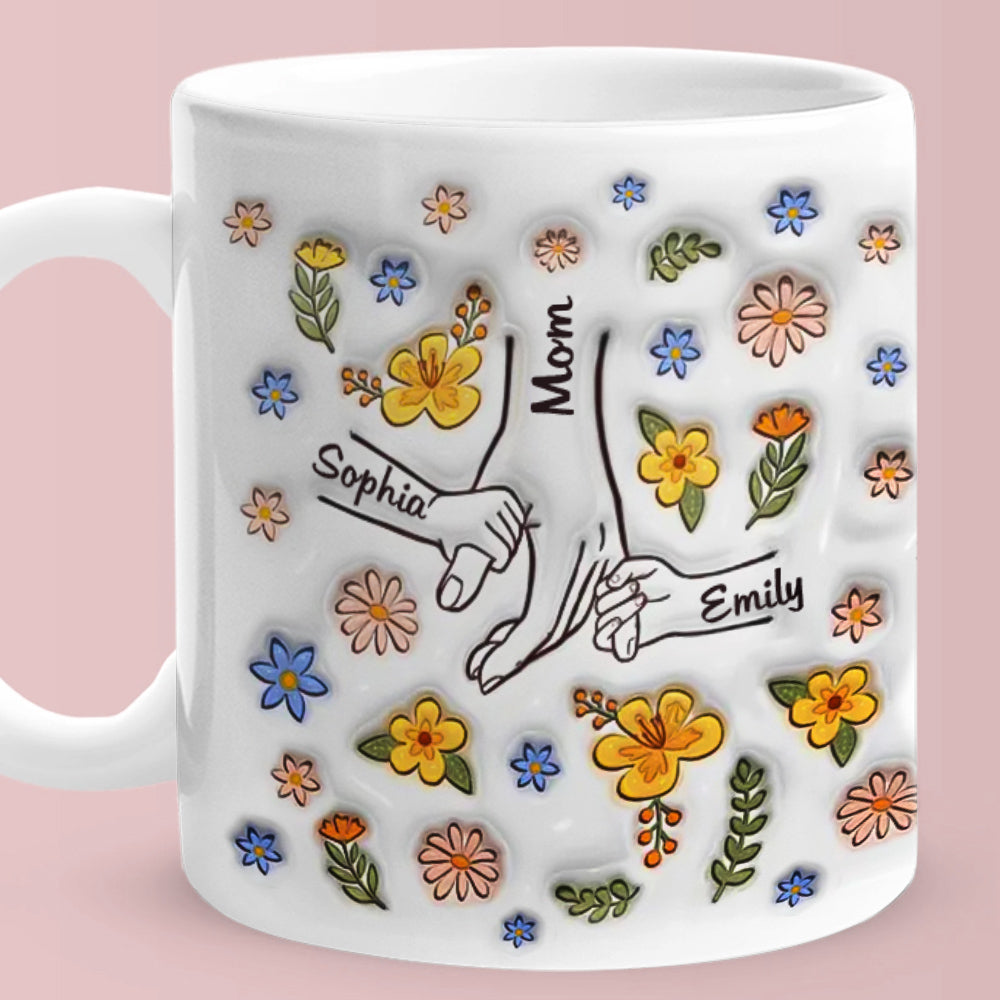 Mom Hand-in-Hand Personalized Mugs