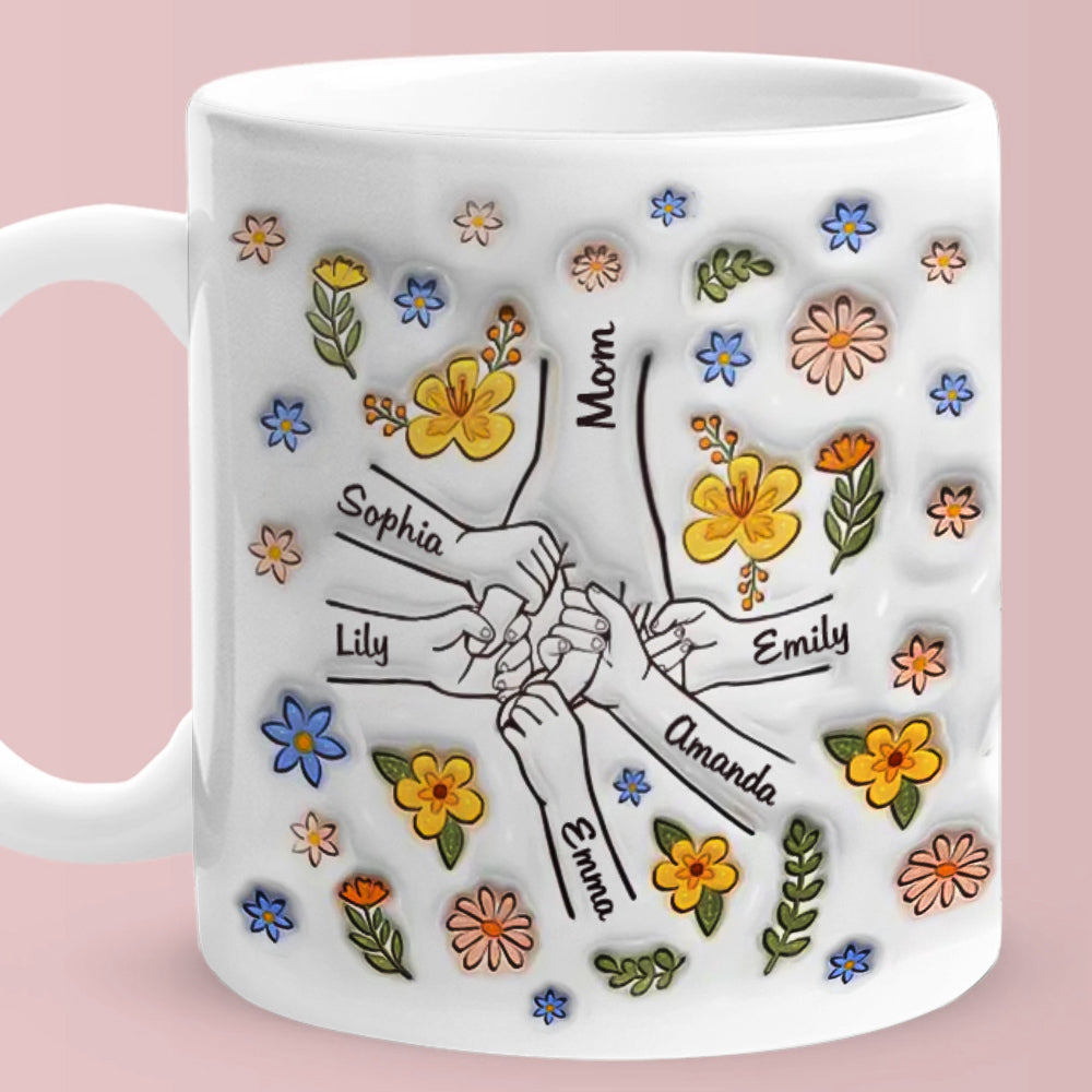 Mom Hand-in-Hand Personalized Mugs