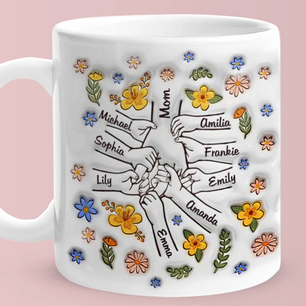 Mom Hand-in-Hand Personalized Mugs